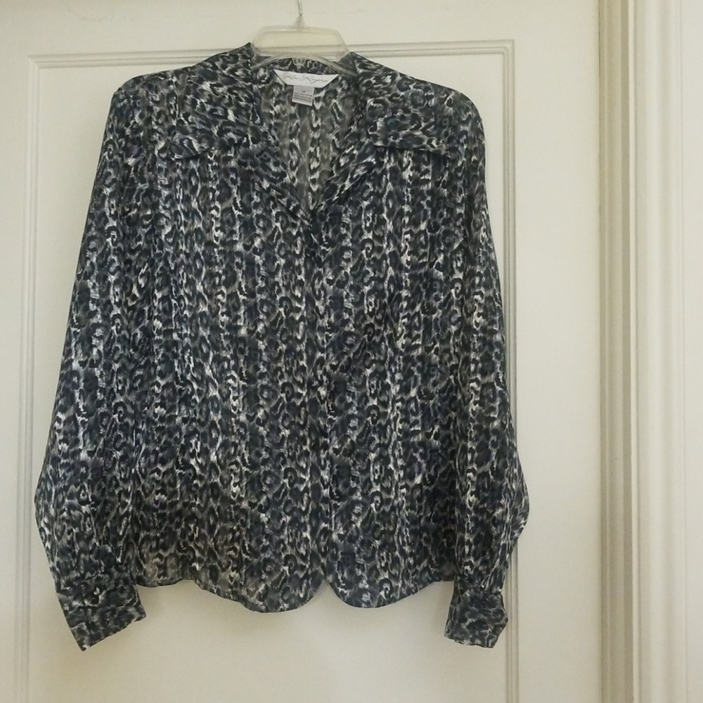 Kim Rogers animal print blouse